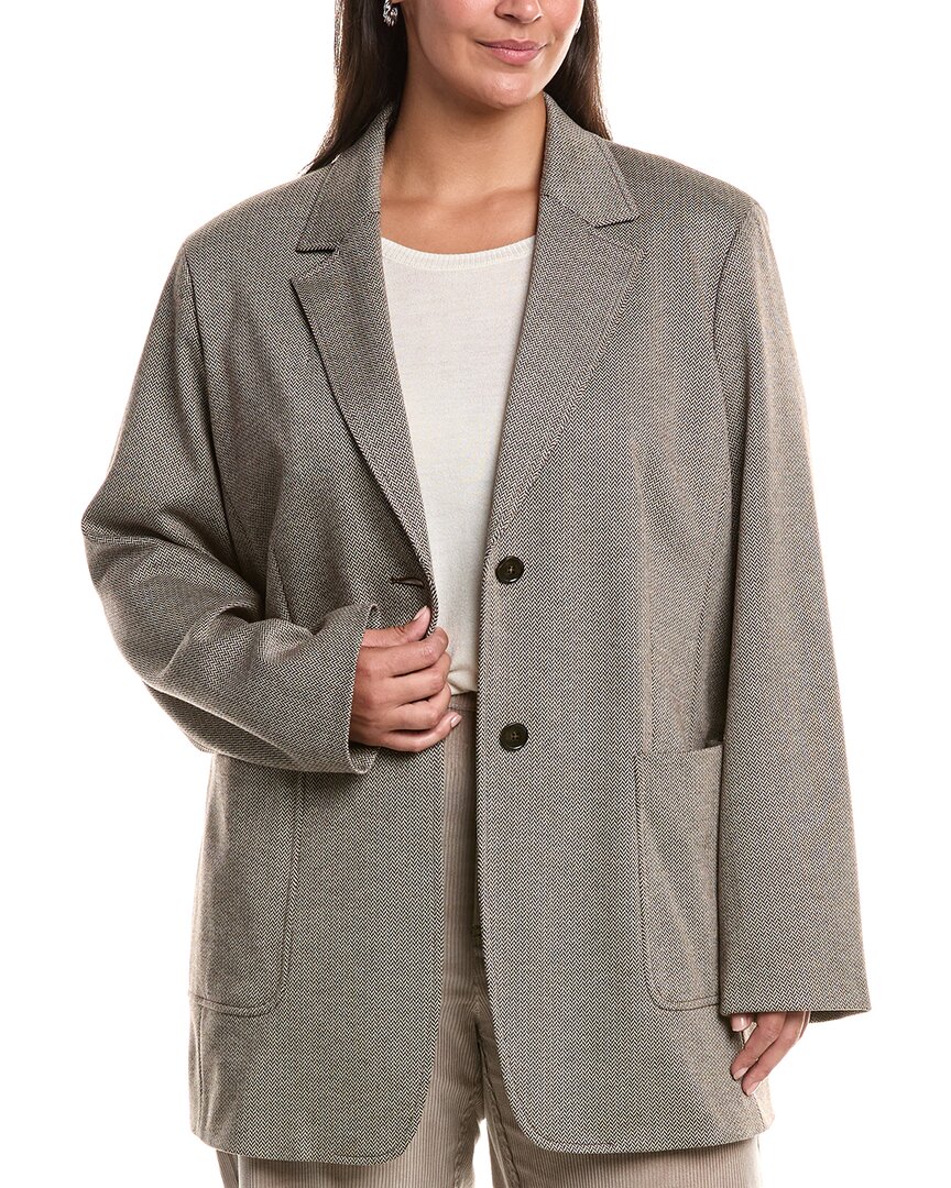 Marina Rinaldi Plus Fabia Jersey Jacket In Gray