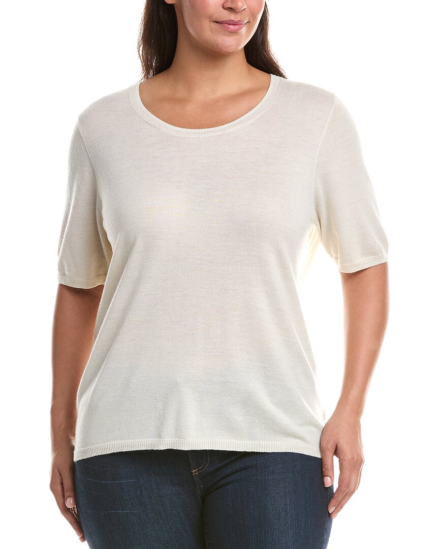 Marina Rinaldi Plus Bagagli Wool-blend Sweater In White