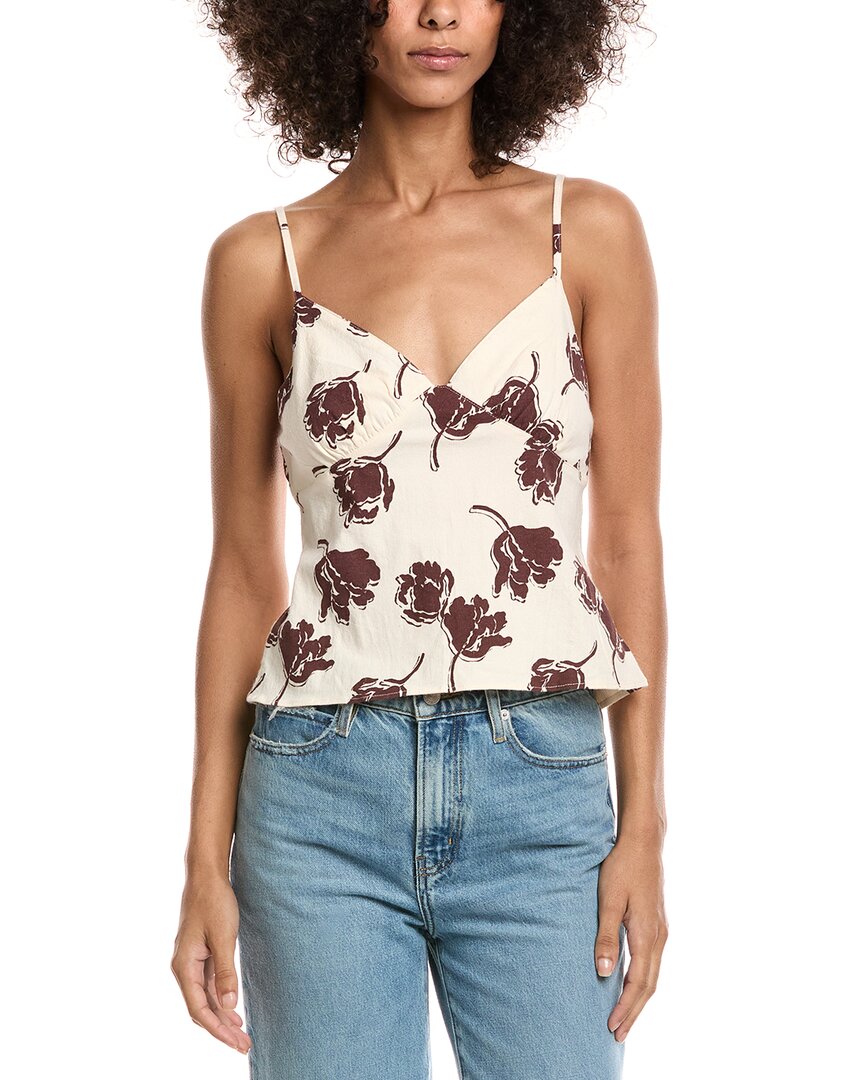 Free People Susie Printed Top In Bittersweet Combo In Brown