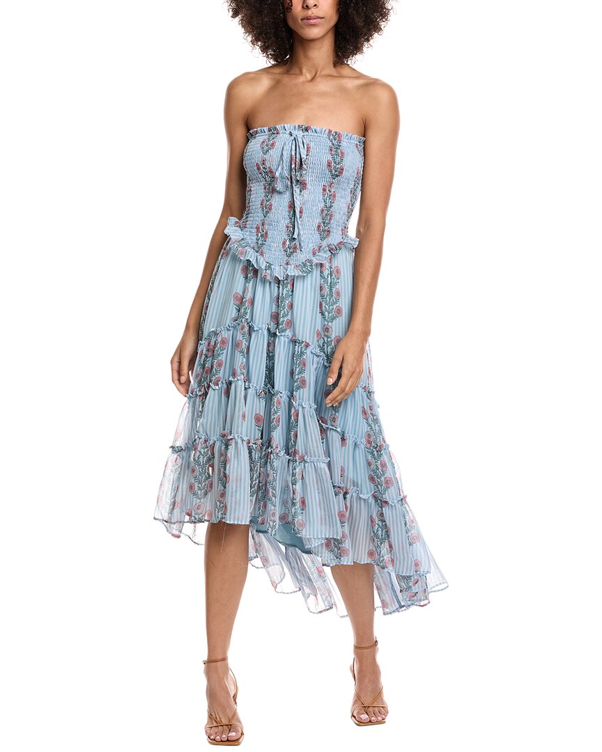 Free People Alejandra Midi Dress In Blue