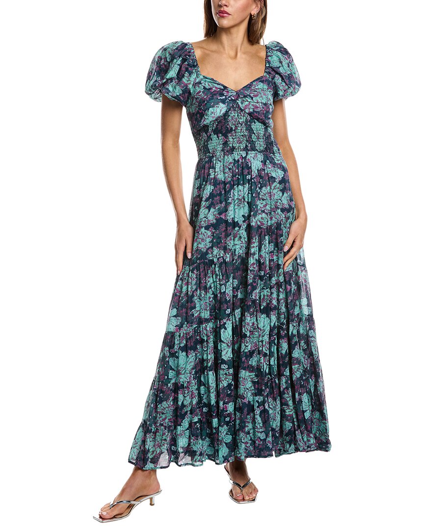 Free People Sundrenched Maxi Dress In Green
