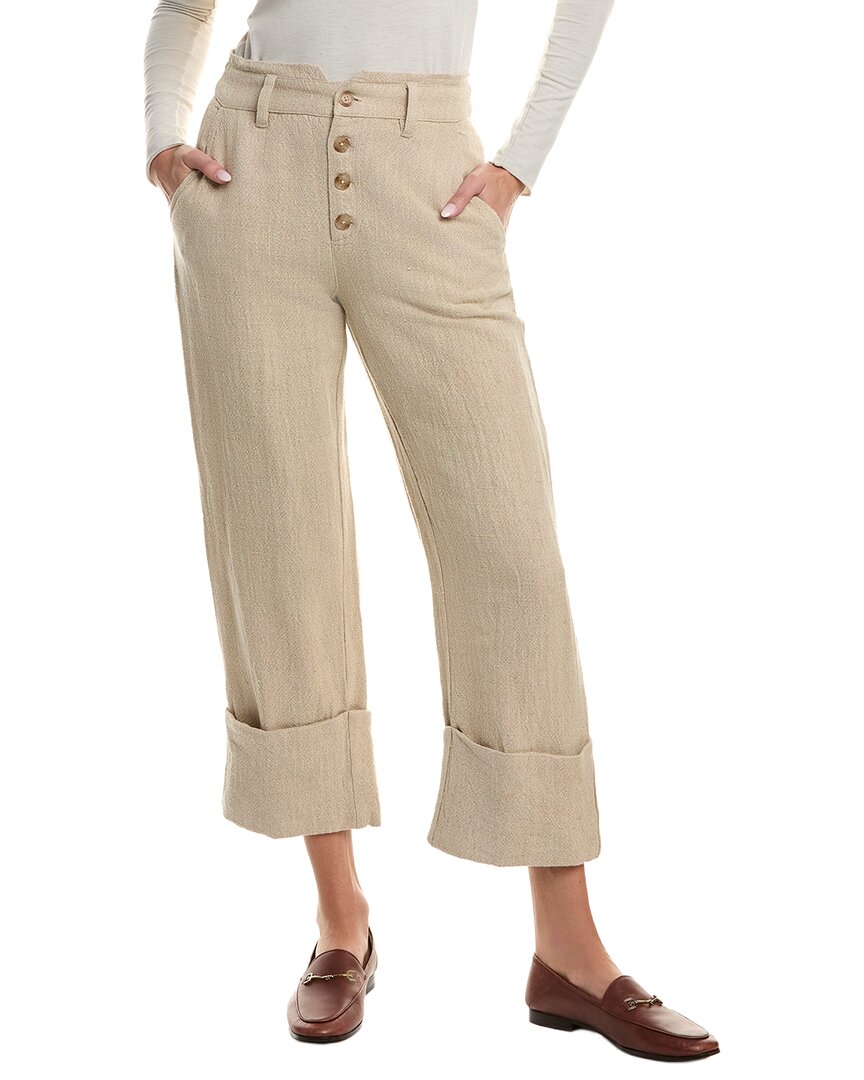Free People Parkway Cuffed Trouser Linen