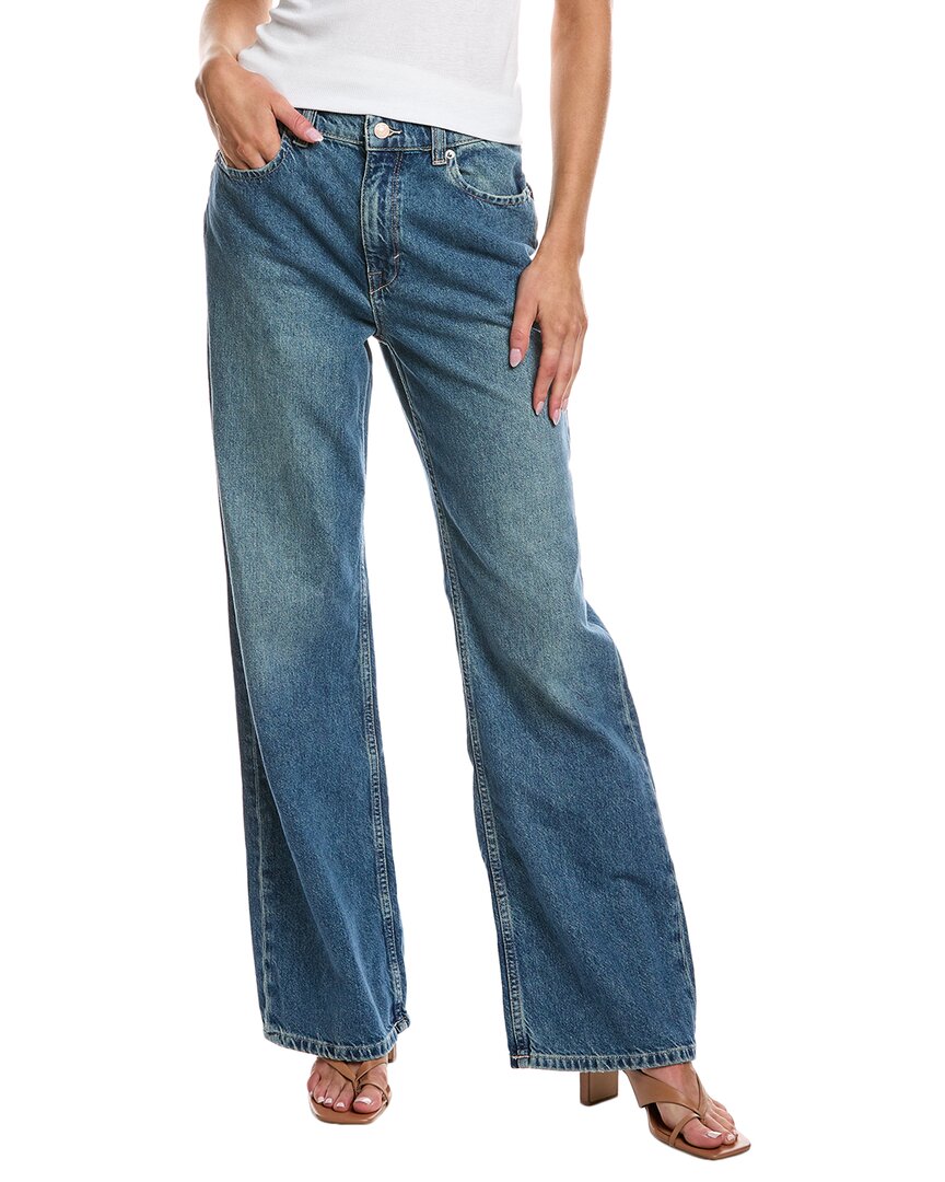 Free People Tinsley Baggy High-rise Candy Pop Jean In Blue