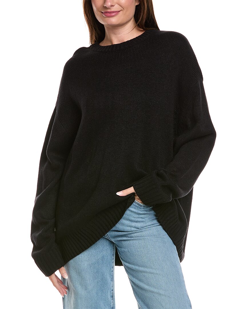 Weworewhat Oversized Crewneck Sweater In Black