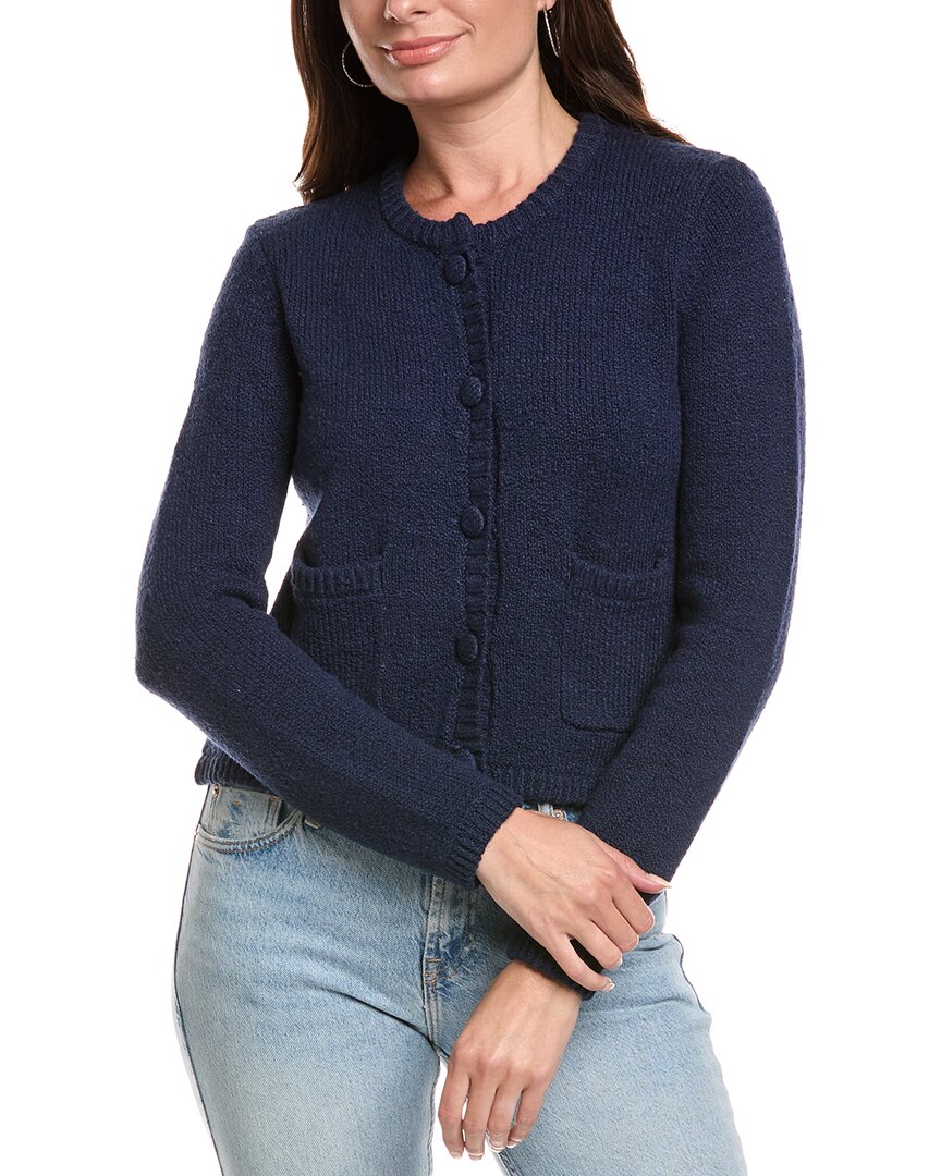 Michael Stars Opaline Patch Pocket Cardigan In Blue