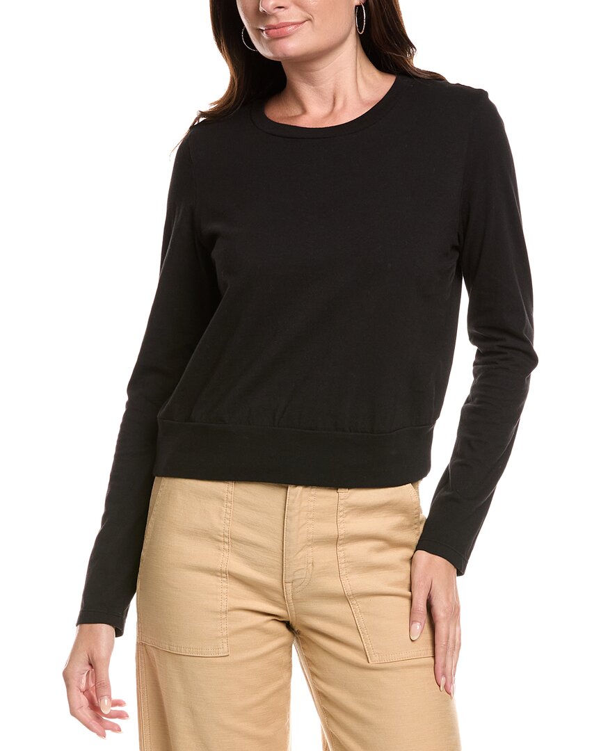 Michael Stars Yuri Crop T-shirt In Black