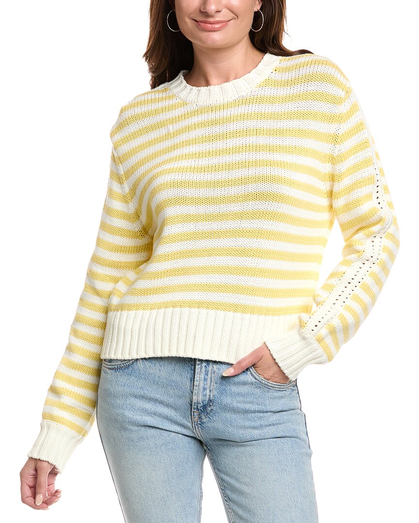 Michael Stars Merle Striped Sweater In Animal Print