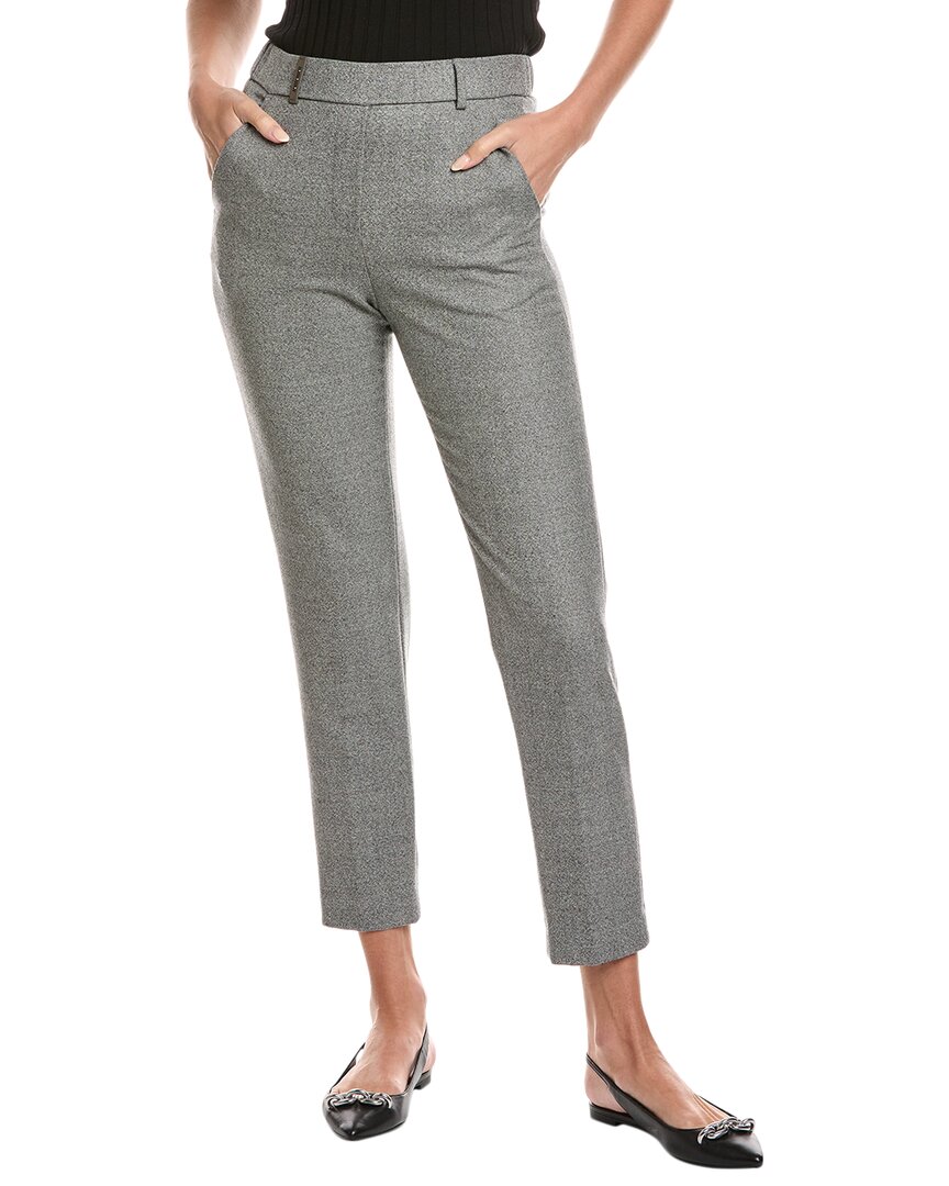 Peserico Wool-blend Pant In Gray
