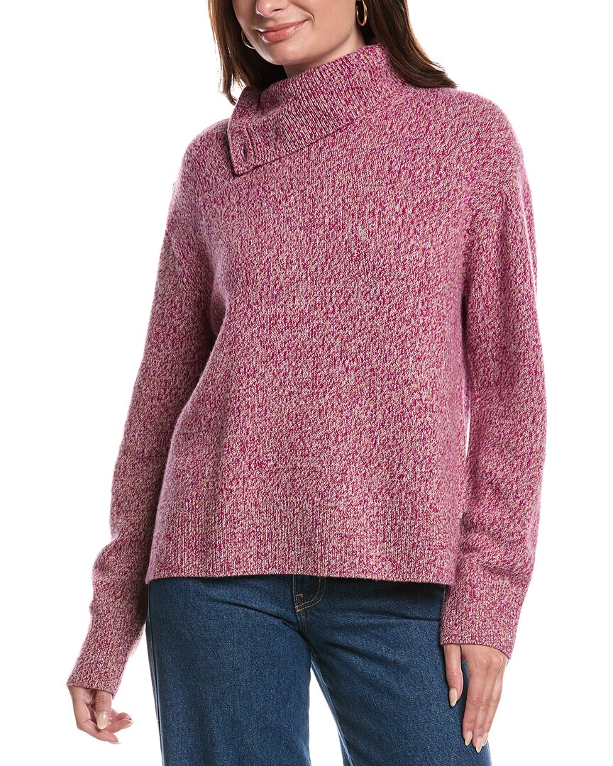 St John St. John Lofty Jersey Wool Sweater In Purple