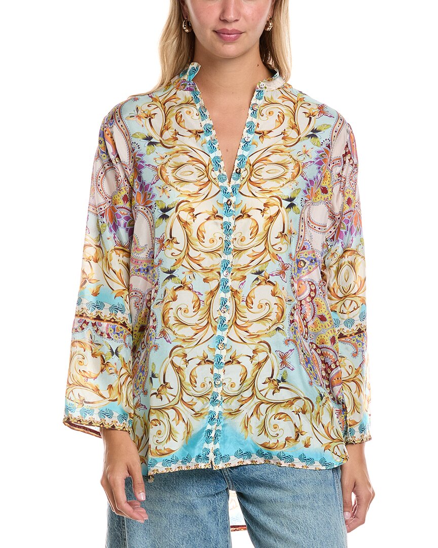 Johnny Was Indy Silk Tunic In Animal Print