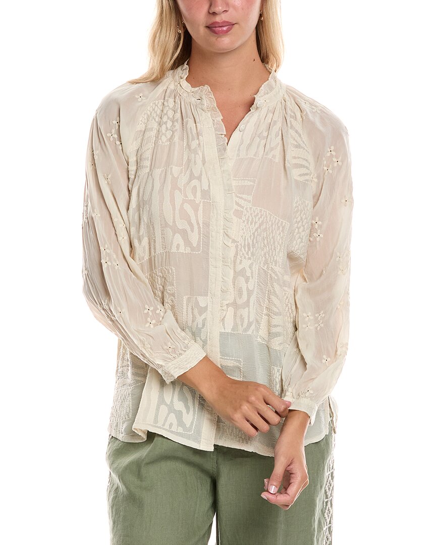 Johnny Was Molli Blouse In Neutral