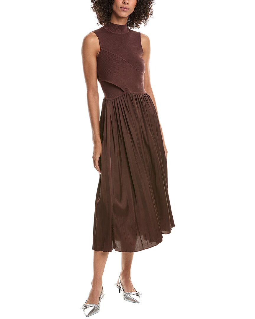 Derek Lam 10 Crosby Bethany Turtleneck Wool Sweaterdress In Brown