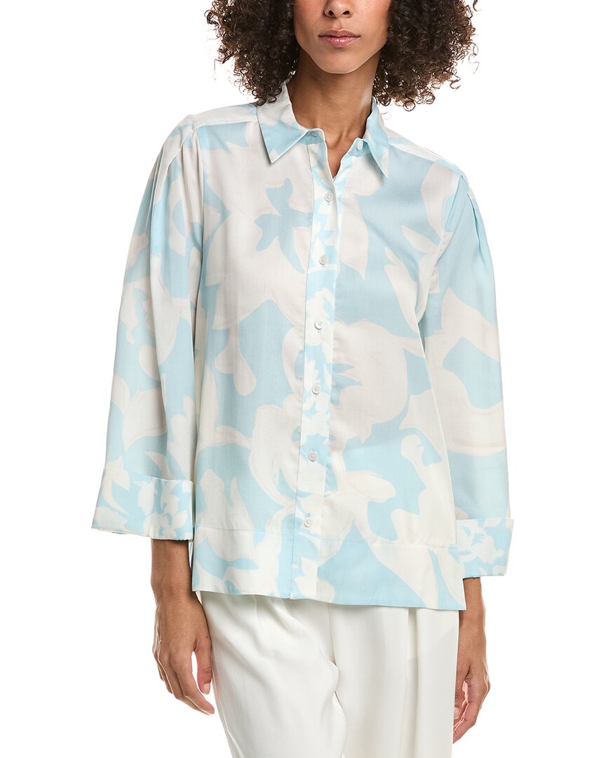 Derek Lam 10 Crosby Aissa Mixed Media Wool-blend Top In White