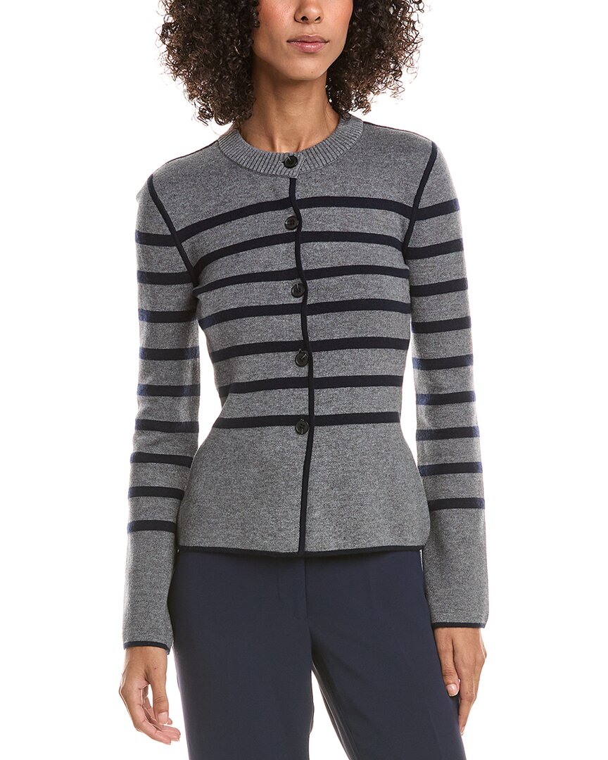 Derek Lam 10 Crosby Mariana Reversible Button-up Wool-blend Sweater In Gray