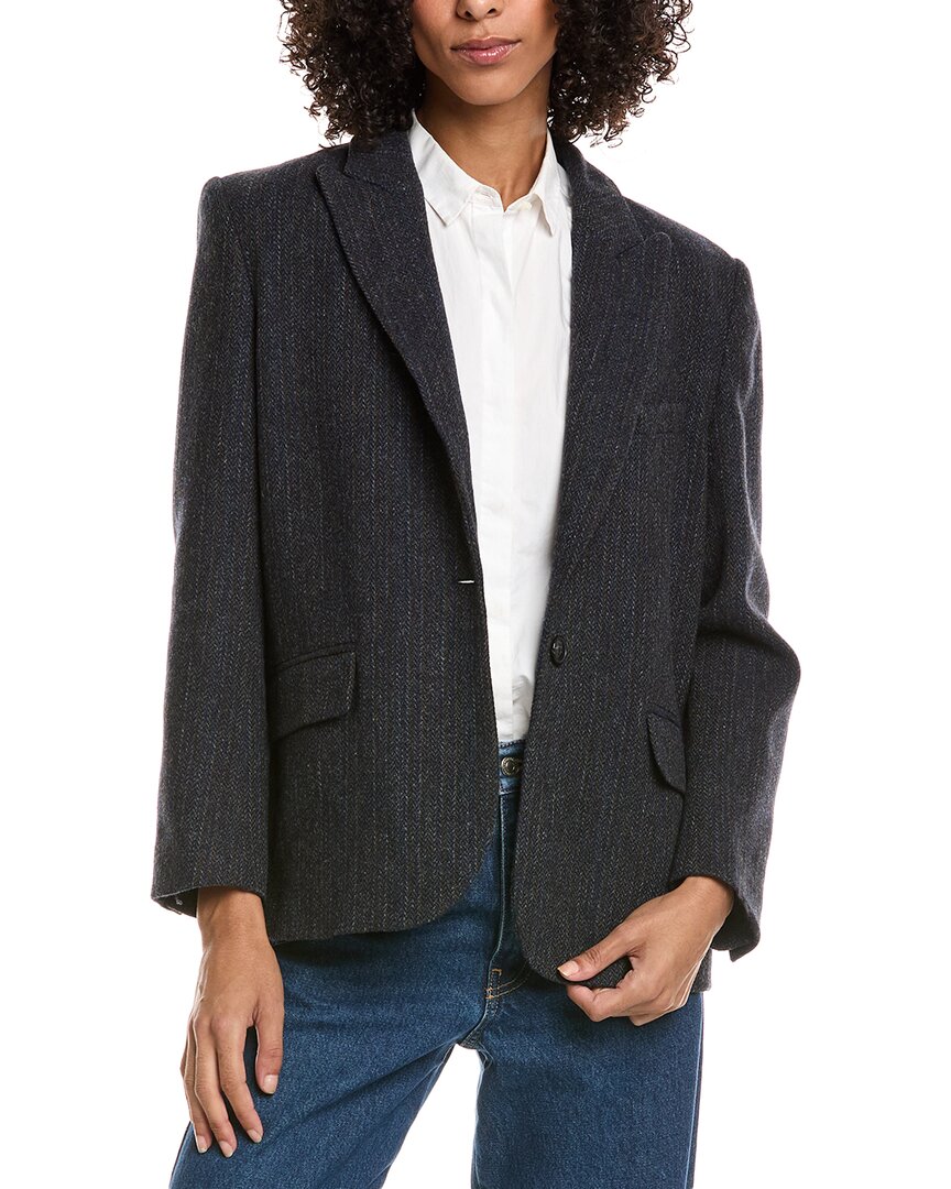 Ba&sh Peace Wool Blazer In Black