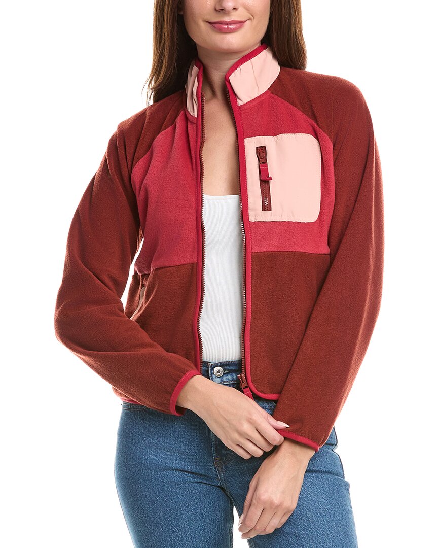 Horizon Micro Fleece Jacket In Red