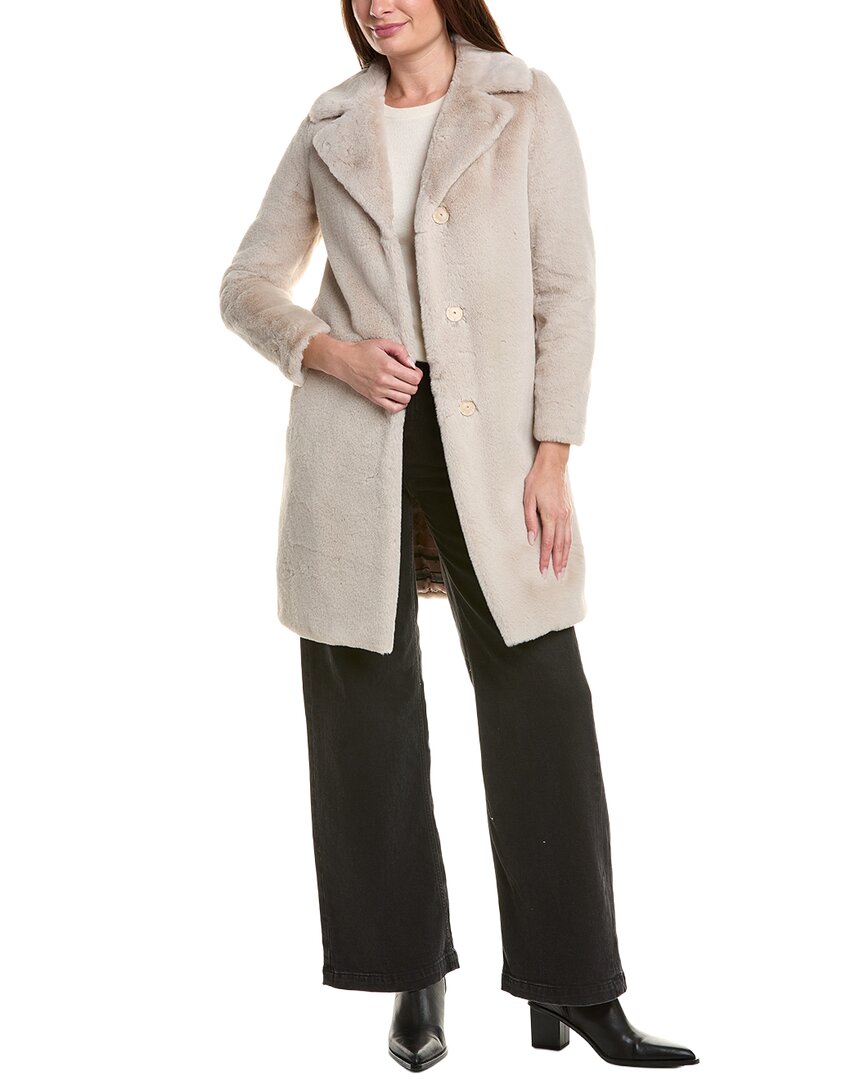 Herno Faux Fur Coat In Brown