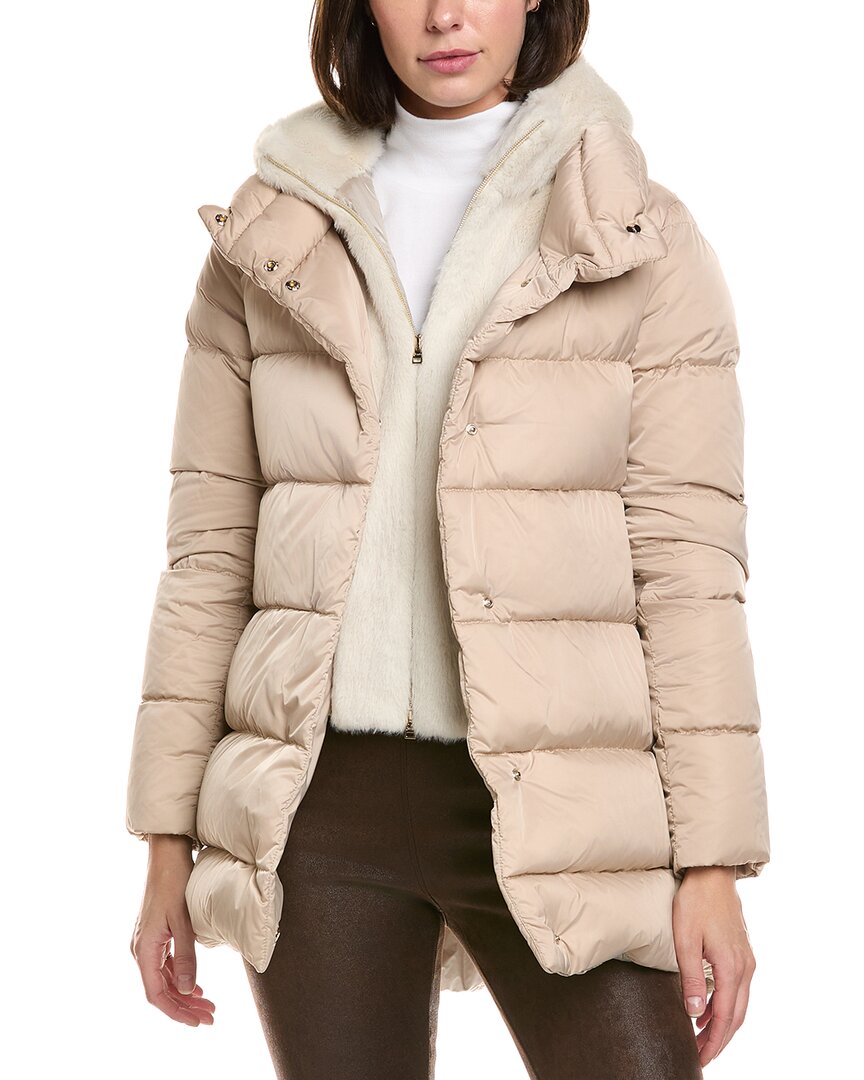 Herno Puffer Down Coat In Gold