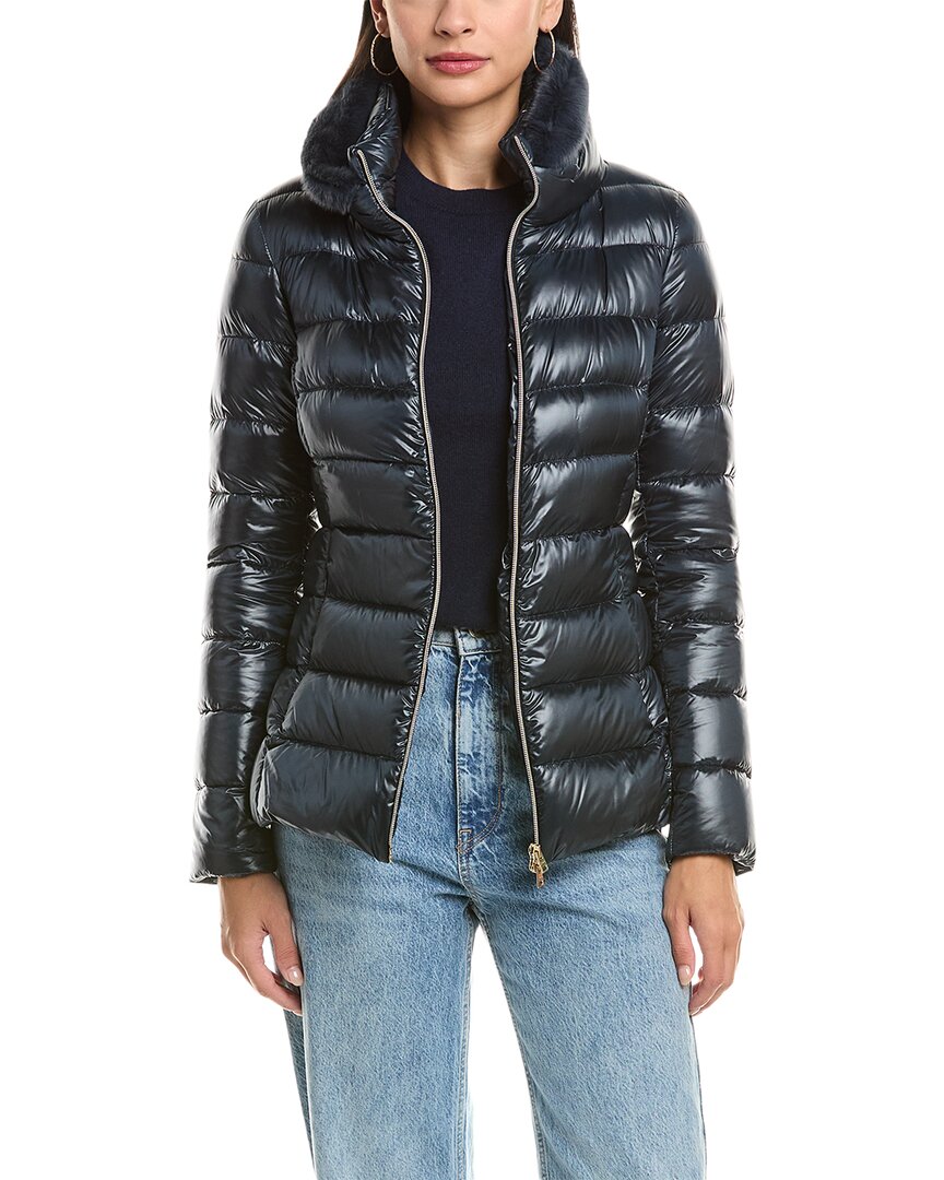 Herno Puffer Down Jacket In Blue