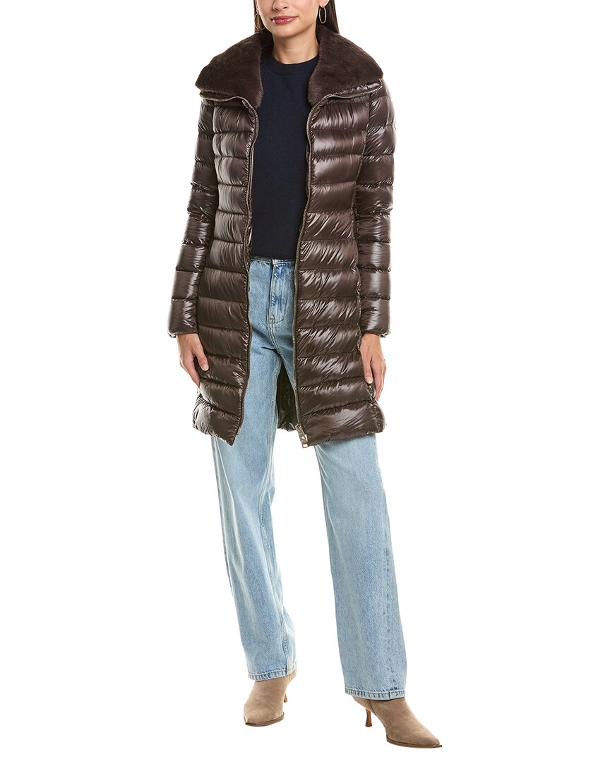 Herno Puffer Down Jacket In Brown