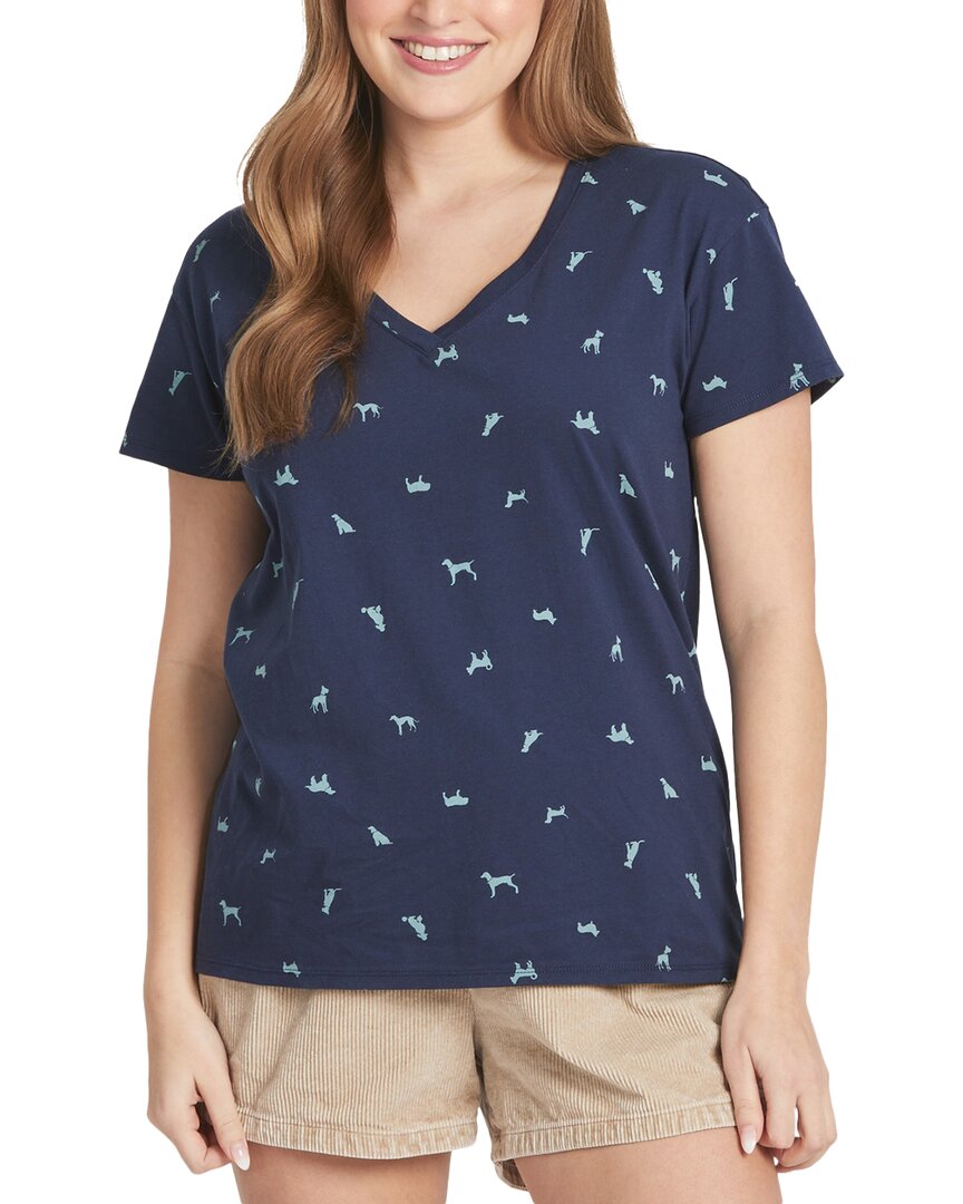 Life Is Good ® Crusher V-neck T-shirt In Blue