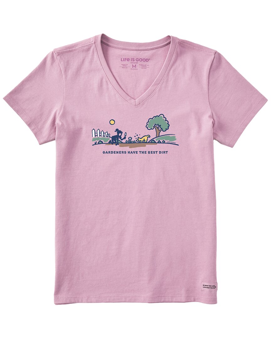 Life Is Good ® Crusher V-neck T-shirt In Purple