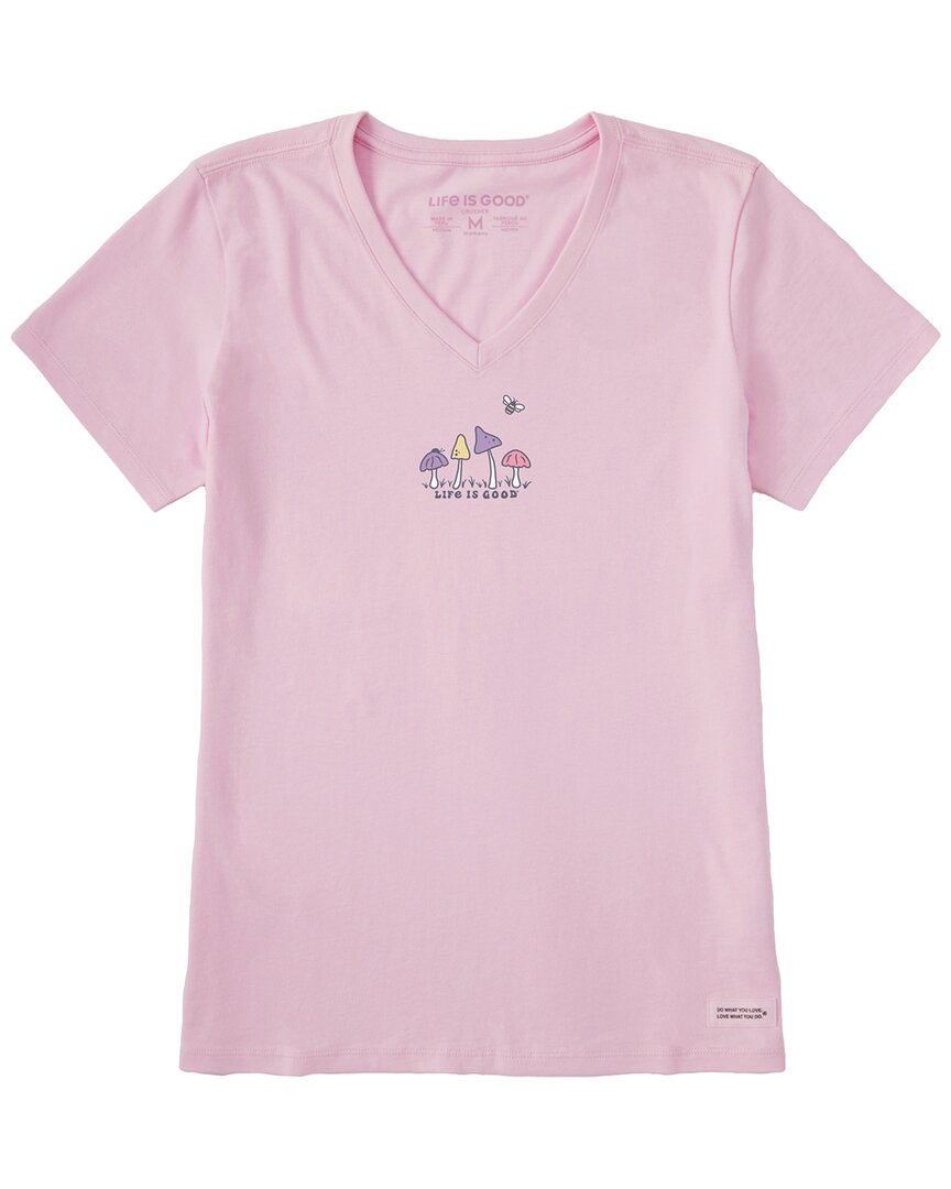 Life Is Good ® Crusher V-neck T-shirt In Pink