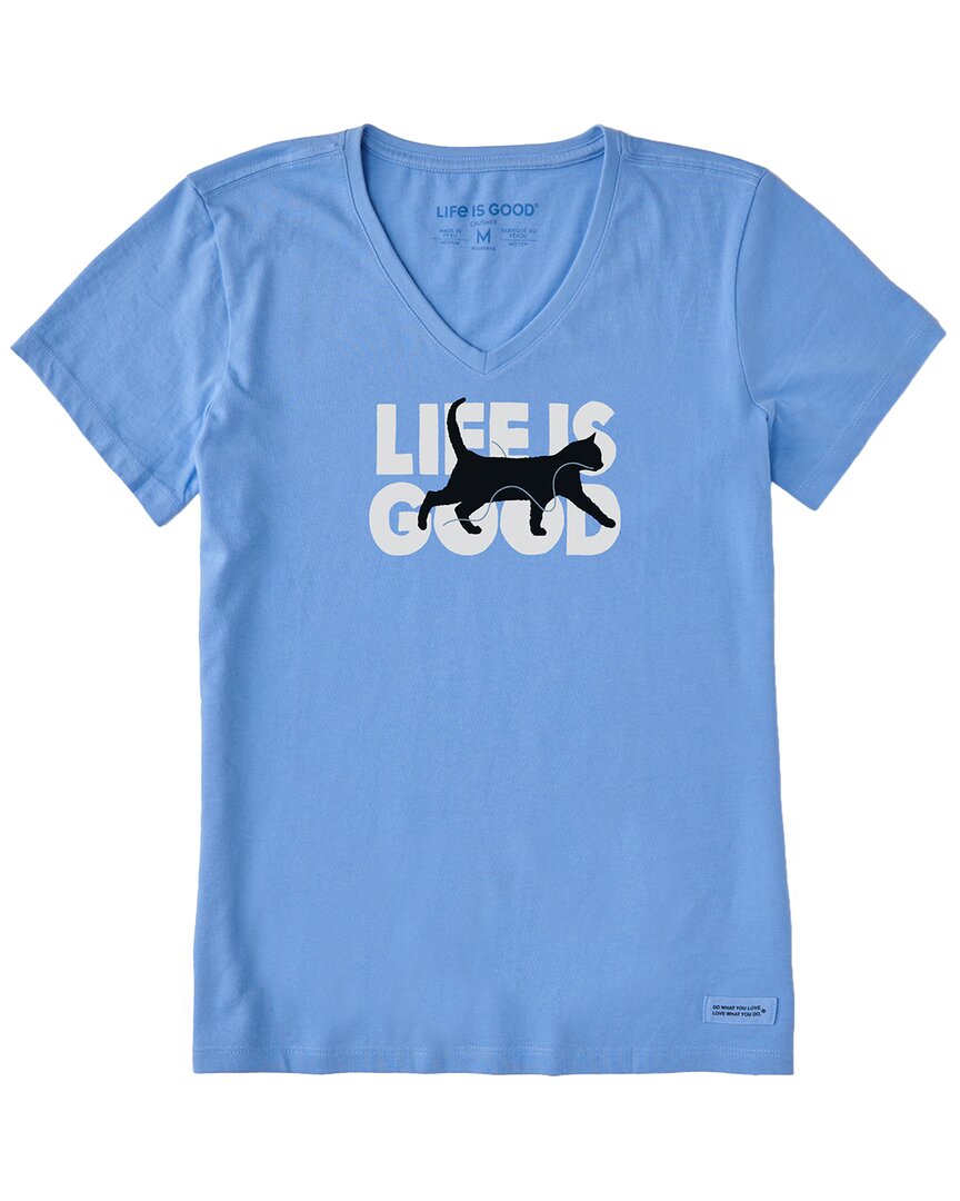Life Is Good ® Crusher V-neck T-shirt In Blue