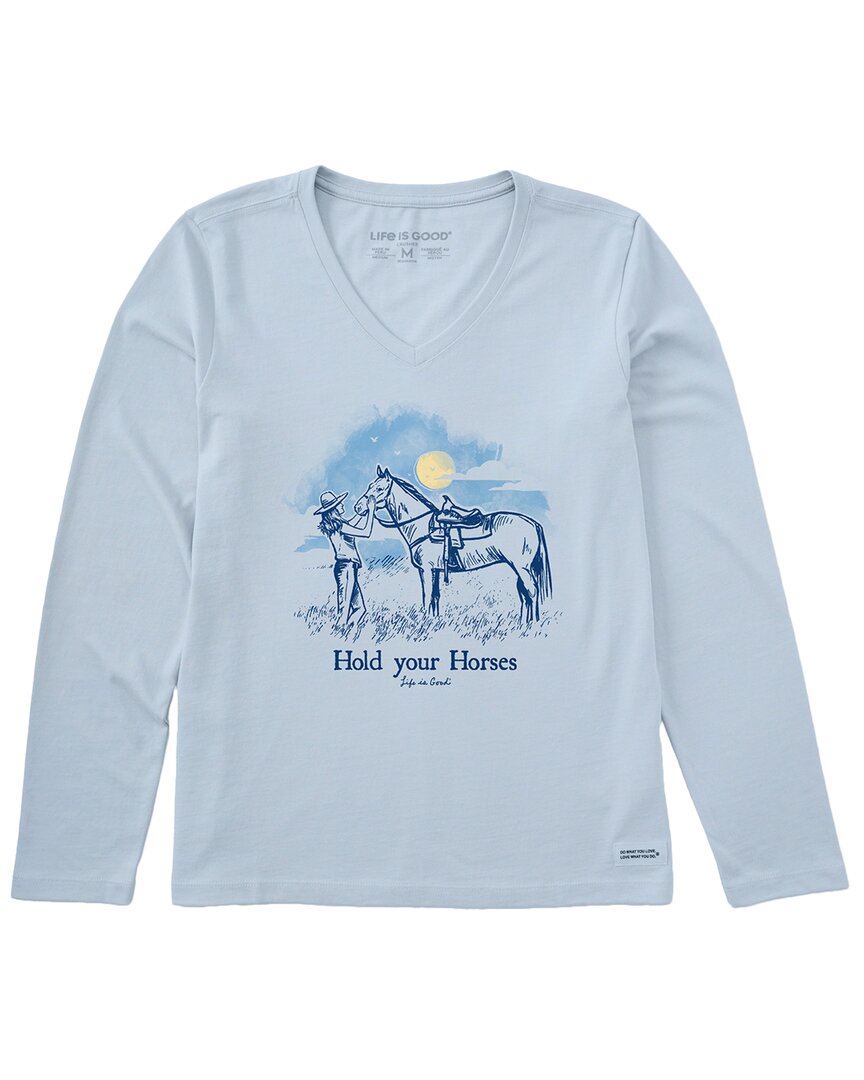 Life Is Good ® Crusher V-neck T-shirt In Blue