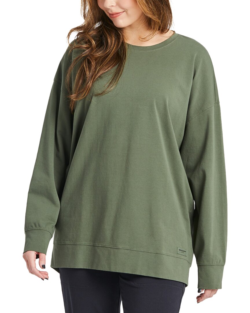 Life Is Good ® Crusher Flex Oversized Crewneck Sweatshirt In Green