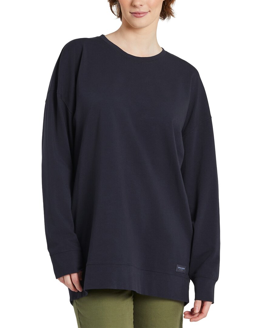 Life Is Good ® Crusher Flex Oversized Crewneck Sweatshirt In Black