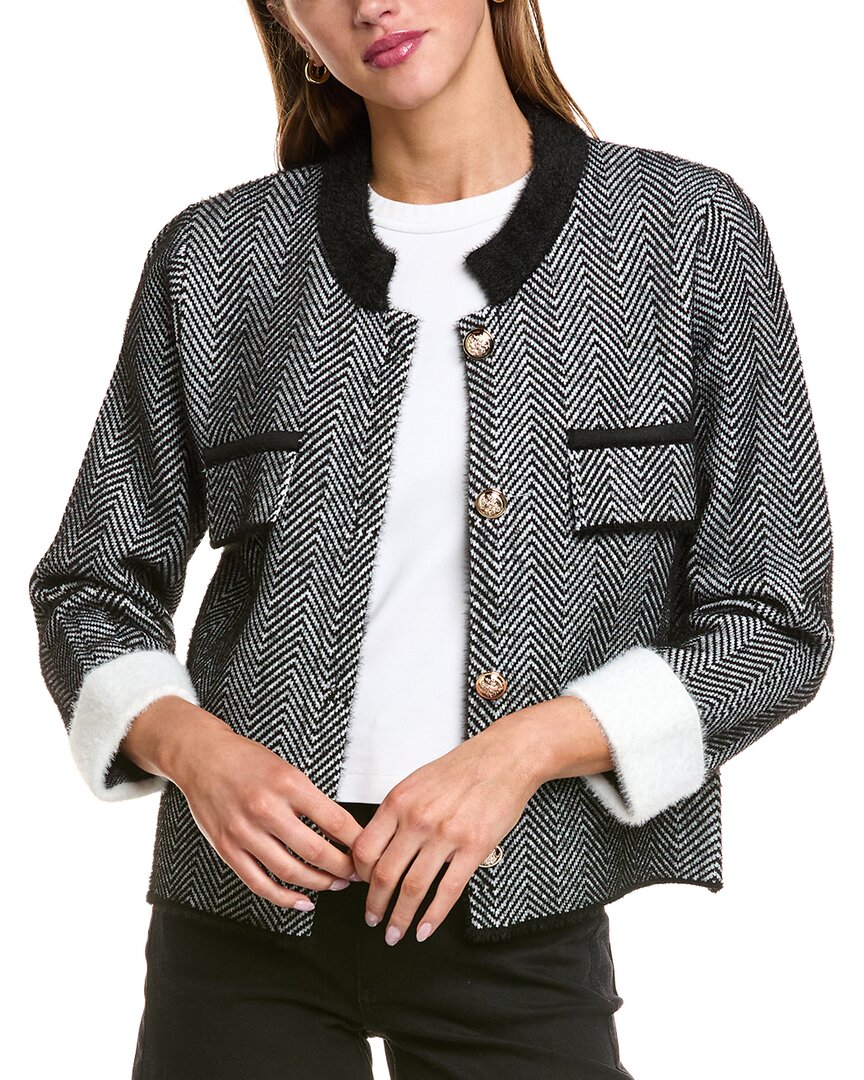 Colette Rose Cardigan In Gray