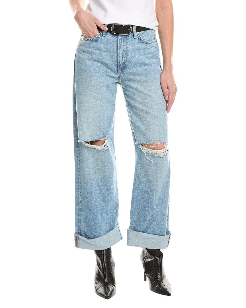 Rag & Bone Ultra Stretch Serena High-rise Light Wash Wide Leg Jean In Blue