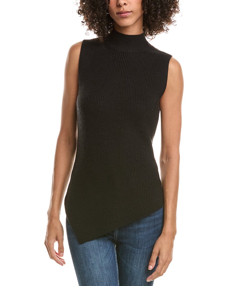 Rag & Bone Gretchen Asymmetrical Wool-blend Sweater In Black