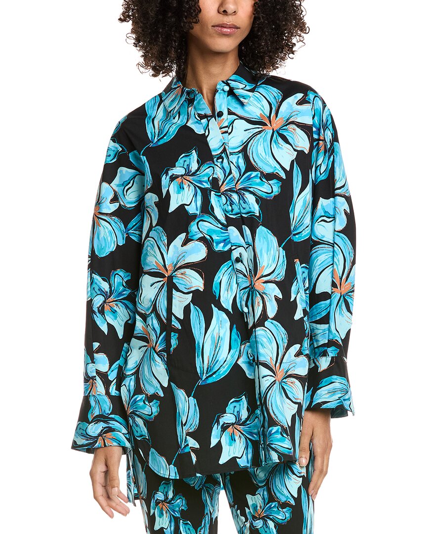 Diane Von Furstenberg Caleb Blouse In Blue