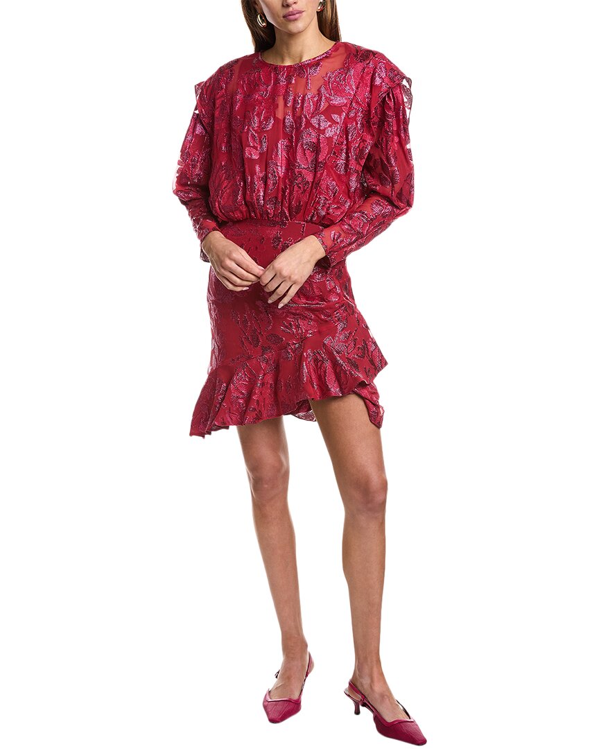 Iro Murai Silk-blend Mini Dress In Red