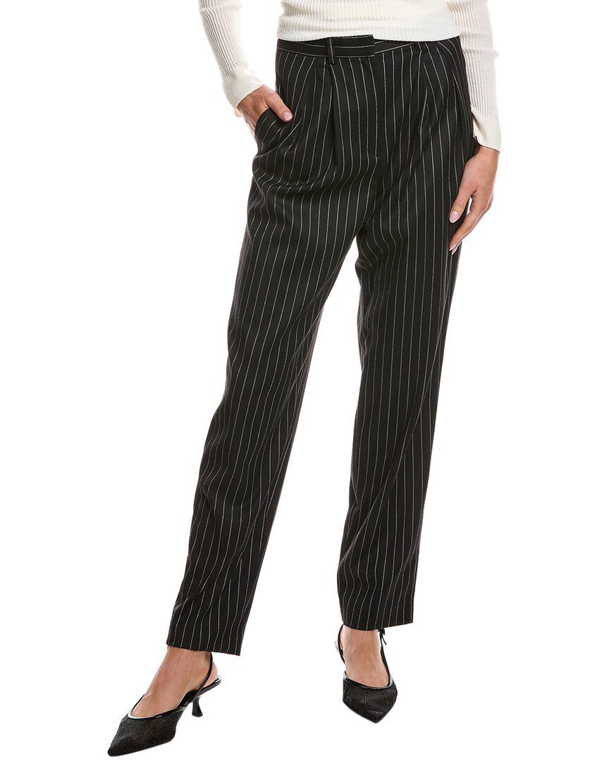 Iro Pinstripe Straight-leg Trousers In Black
