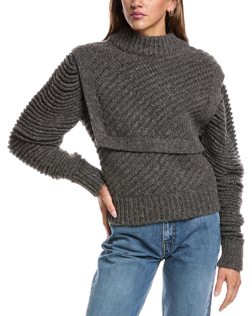 Iro Jalya Wool & Alpaca-blend Sweater In Gray