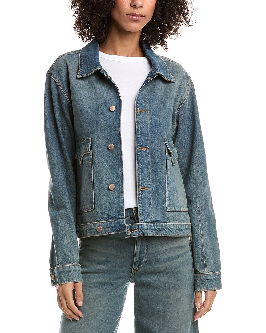 Triarchy Lillian Boxy Western Denim Jacket In Blue