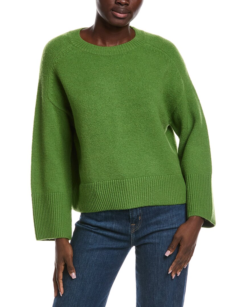 Vince Camuto Raglan Wide Sleeve Sweater In Green