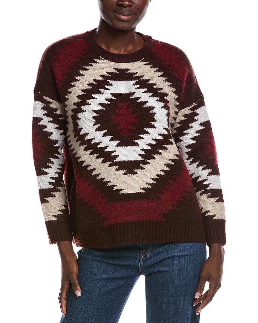 Vince Camuto Crewneck Aztec Sweater In Multi