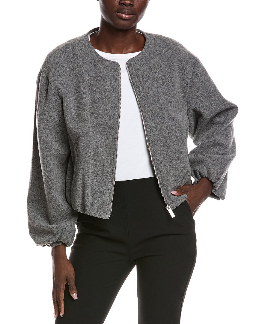 Vince Camuto Cropped Bubble Jacket In Gray