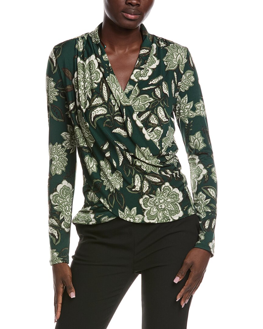 Vince Camuto Wrap Top In Green