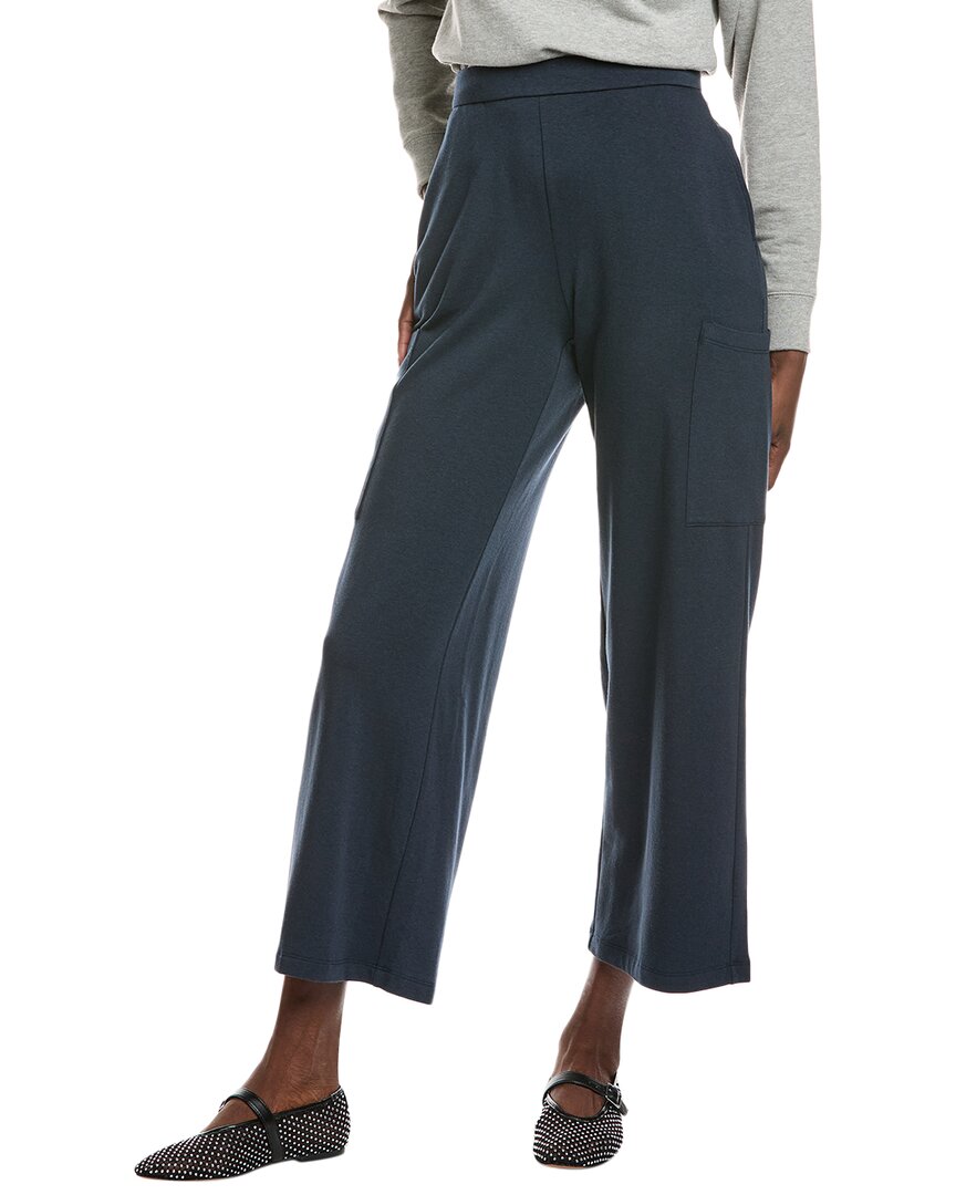 Eileen Fisher Flare Wide Cargo Pant In Blue