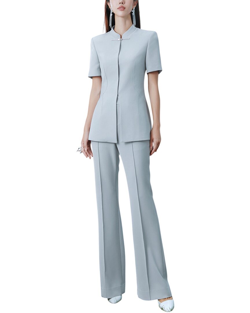 Esea 2pc Jacket & Pant Set In Gray