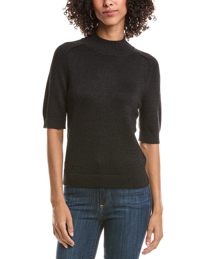 Michael Stars Sabel Mock Neck Top In Black