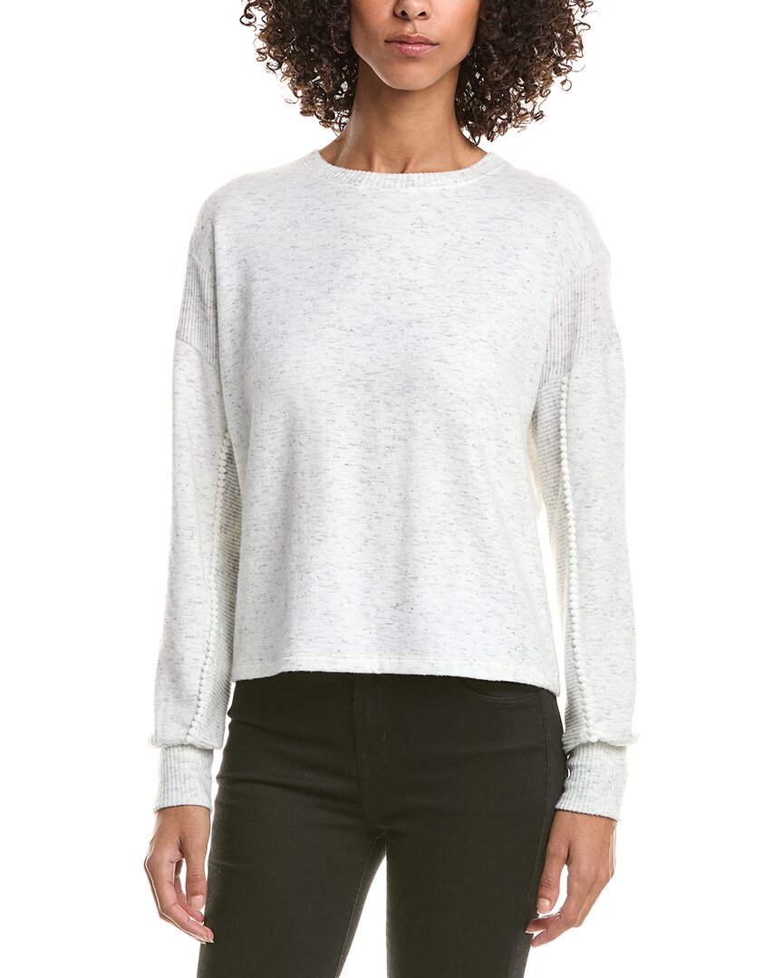 Michael Stars Blythe Mini Pom Pom Sweatshirt In Gray