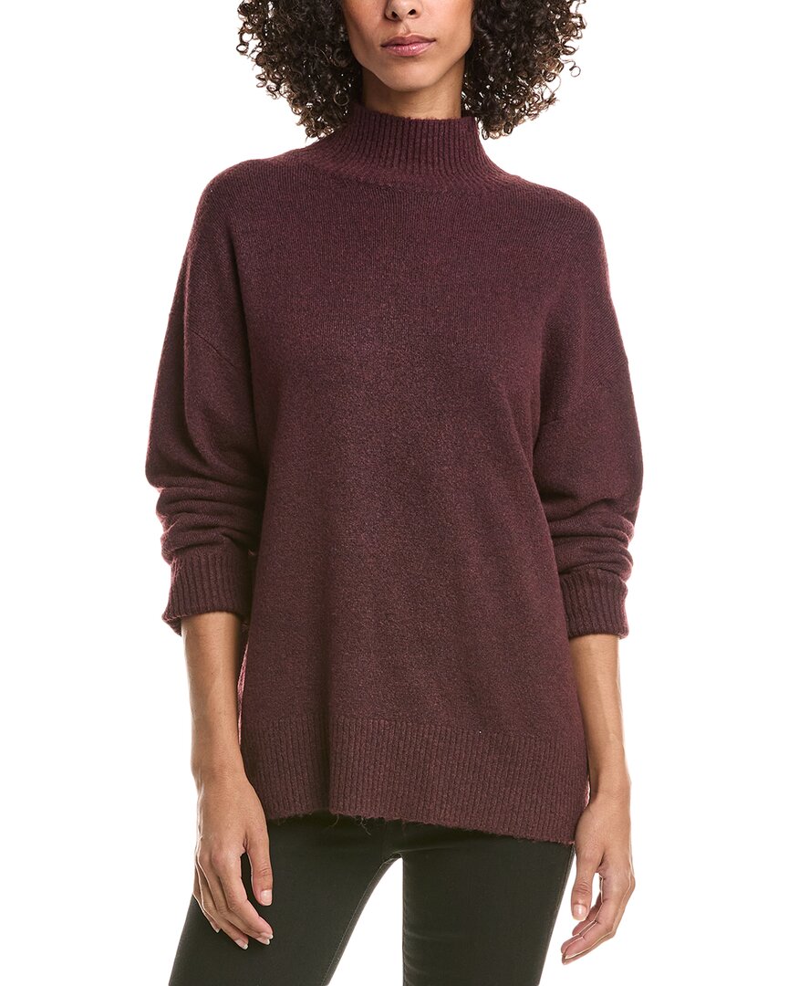 Michael Stars Effy Chunky Turtleneck Sweater In Purple