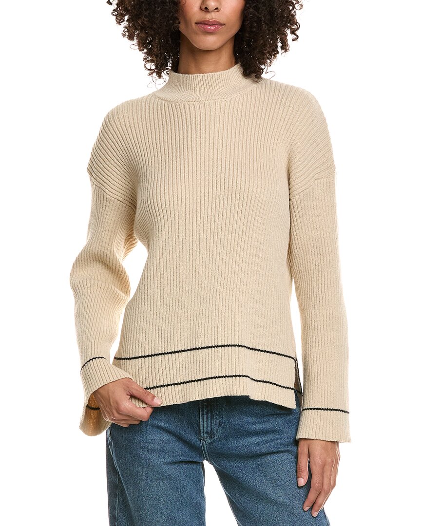 Hl Affair Mock Neck Sweater In Neutral