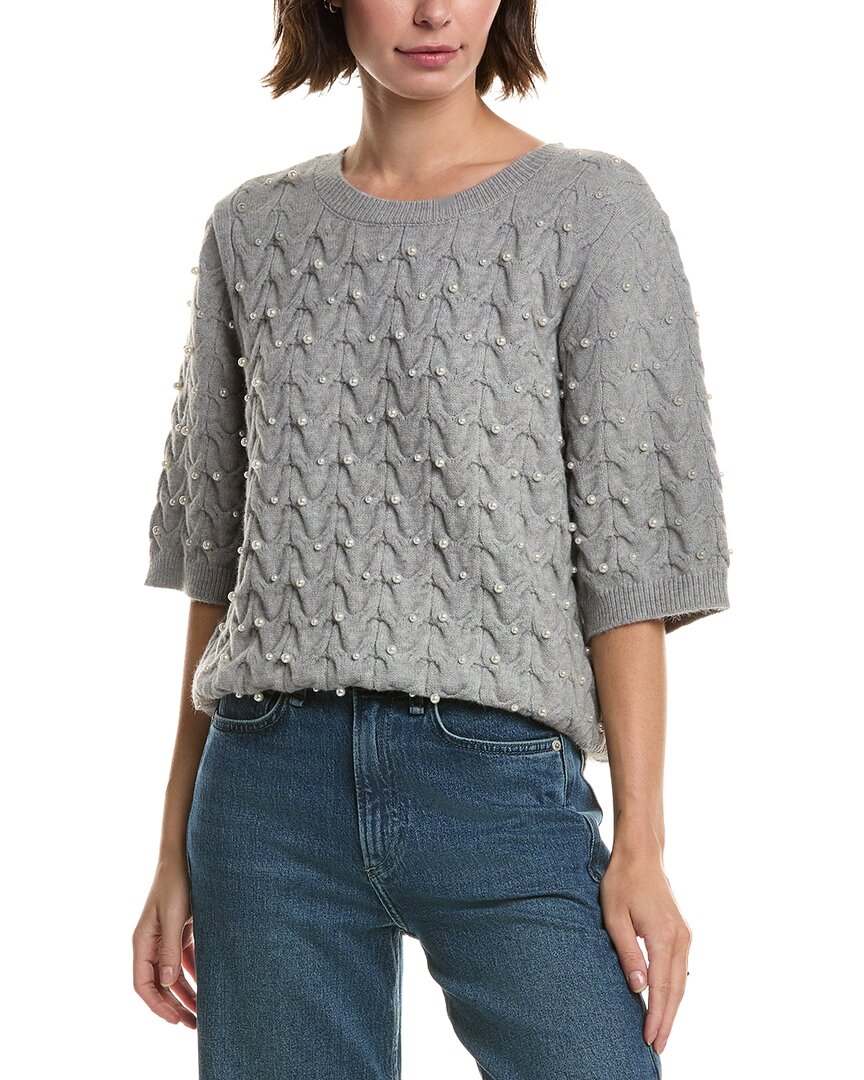 Nanette Lepore Nanette Pearl Sweater In Gray